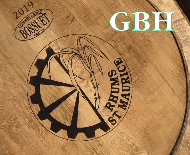 Fût Rhum Saint Maurice et logo GBH